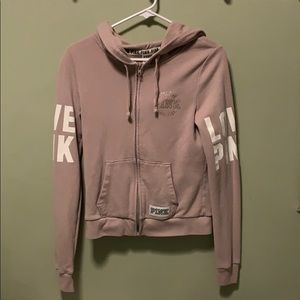 Beige Pink hoodie jacket